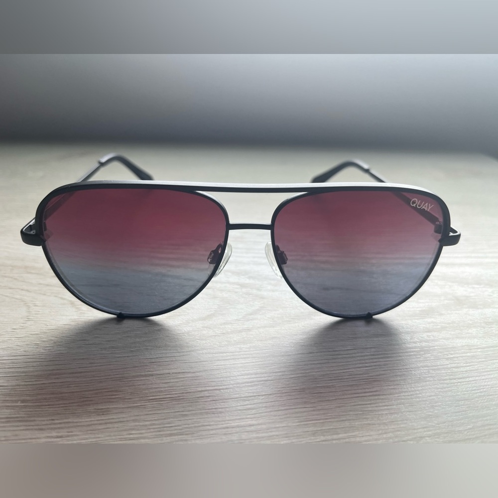Quay Australia High Key Mini 126 Aviator Sunglasses NEW